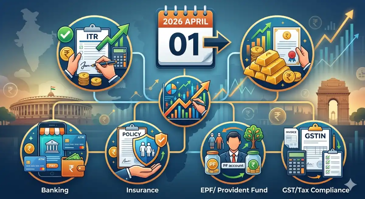 1 अप्रैल 2026 से बदलेंगे ये बड़े नियम! Income Tax, SGB, STT समेत 7 बड़े बदलाव