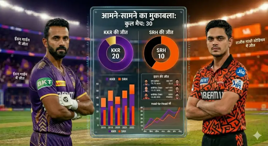 SRH vs KKR Head to Head in IPL: Records, Stats, Results